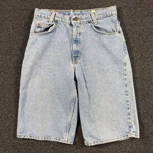 Vintage Levis 550 High Waisted Denim Shorts Men 30 Student Orange Tab Light Wash